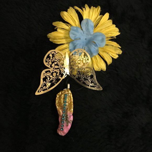 Reversible Rhinestone Unique Rare Vintage Boho One of a Kind Handmade Necklace - Picture 10 of 16